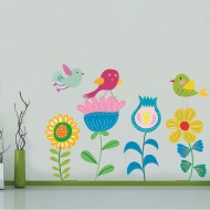 Αυτοκόλλητο τοίχου - Χαριτωμένα Πουλάκια