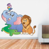 Αυτοκόλλητο τοίχου - Χαριτωμένα ζωάκια