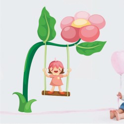 Αυτοκόλλητο τοίχου - Κούνια μπέλα