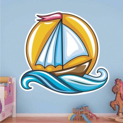 Αυτοκόλλητο τοίχου - Καραβάκι