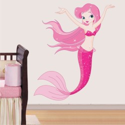 Αυτοκόλλητο τοίχου - Λαμπερή γοργόνα