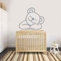 Παιδικό Αυτοκόλλητο Τοίχου - Κοιμισμένο Αρκουδάκι