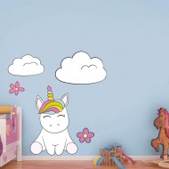 Παιδικό Αυτοκόλλητο Τοίχου - Γλυκός Μονόκερος