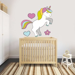 Παιδικό Αυτοκόλλητο Τοίχου - Happy Unicorn