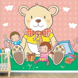 Αυτοκόλλητη ταπετσαρία - Παιχνίδι με λούτρινο