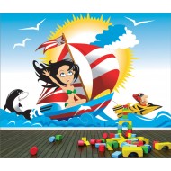 Αυτοκόλλητη ταπετσαρία - Θαλάσσια σπορ