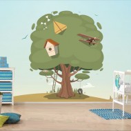 Αυτοκόλλητη ταπετσαρία - Παιχνίδια στο δέντρο