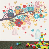 Αυτοκόλλητη ταπετσαρία - Κουκουβάγιες