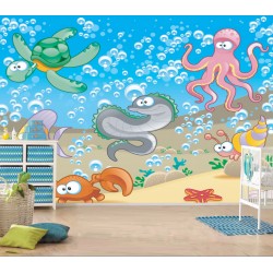 Αυτοκόλλητη ταπετσαρία - Θαλασσινά ζωάκια