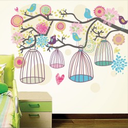 Αυτοκόλλητη ταπετσαρία - Ανθισμένα κελαήδισματα