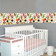 Αυτοκόλλητη Μπορντούρα - Λουλούδια