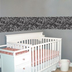 Αυτοκόλλητη Μπορντούρα - Ρετρό Σχέδιο