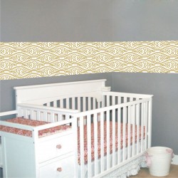 Αυτοκόλλητη Μπορντούρα - Ρετρό Σχέδιο 2