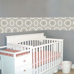 Αυτοκόλλητη Μπορντούρα - Ρετρό Σχέδιο 4