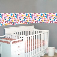 Αυτοκόλλητη Μπορντούρα - Πολύχρωμα Ζωάκια