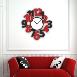 Ρολόι τοίχου - Κόκκινο μαύρο