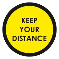 Αυτοκόλλητο δαπέδου σήμανσης - Keep your distance