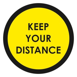 Αυτοκόλλητο δαπέδου σήμανσης - Keep your distance
