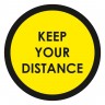 Αυτοκόλλητο δαπέδου σήμανσης - Keep your distance