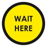 Αυτοκόλλητο δαπέδου σήμανσης - Wait Here
