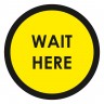 Αυτοκόλλητο δαπέδου σήμανσης - Wait Here