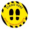Αυτοκόλλητο δαπέδου σήμανσης - Stand Here