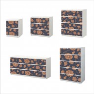 Αυτοκόλλητο Συρταριέρας - Vintage άνθη