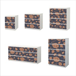 Αυτοκόλλητο Συρταριέρας - Vintage άνθη