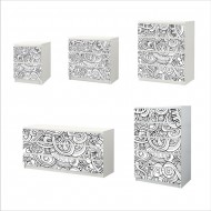 Αυτοκόλλητο Συρταριέρας - Doodles 01