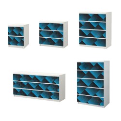 Αυτοκόλλητο Συρταριέρας - Rectangle Dots