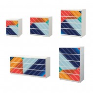 Αυτοκόλλητο Συρταριέρας - Colored Shapes