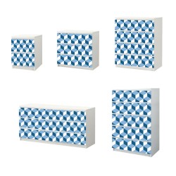 Αυτοκόλλητο Συρταριέρας - 3D Squares