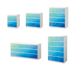 Αυτοκόλλητο Συρταριέρας - Colored Shapes 01