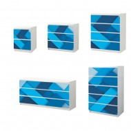 Αυτοκόλλητο Συρταριέρας - Colored Shapes 02