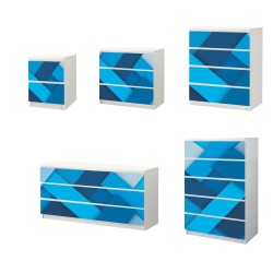 Αυτοκόλλητο Συρταριέρας - Colored Shapes 02