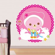 Αυτοκόλλητο τοίχου - Χαρούμενο αρκουδάκι