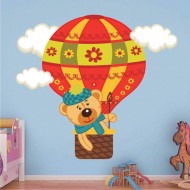 Αυτοκόλλητο τοίχου - Πτήση με αερόστατο
