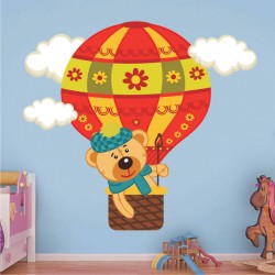 Αυτοκόλλητο τοίχου - Πτήση με αερόστατο