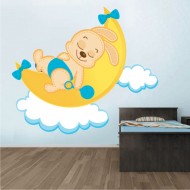 Αυτοκόλλητο τοίχου - Κοιμισμένο Λαγουδάκι