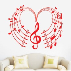 Αυτοκόλλητο τοίχου - Νότες αγάπης