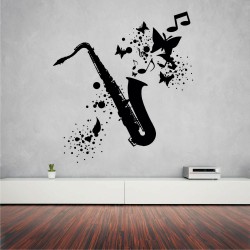 Αυτοκόλλητο τοίχου - Σαξόφωνο
