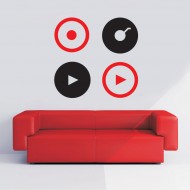 Αυτοκόλλητο τοίχου - Μουσικά σύμβολα