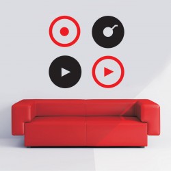 Αυτοκόλλητο τοίχου - Μουσικά σύμβολα