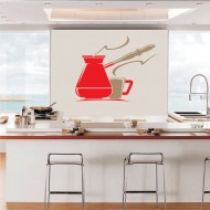 Αυτοκόλλητο τοίχου - Ζεστός καφές