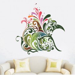 Αυτοκόλλητο τοίχου - Πολύχρωμη βλάστηση