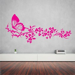 Αυτοκόλλητο τοίχου - Φούξια άνοιξη