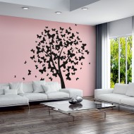 Αυτοκόλλητο Τοίχου - Butterflies tree