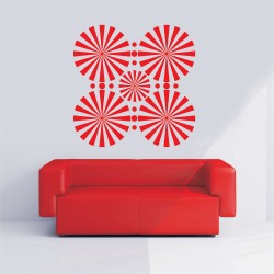 Αυτοκόλλητο Τοίχου - Κύκλοι με ακτίνες
