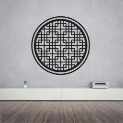 Αυτοκόλλητο Τοίχου - Τετράγωνα σε κύκλο