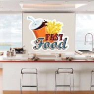 Αυτοκόλλητο Τοίχου - Fast Food 02